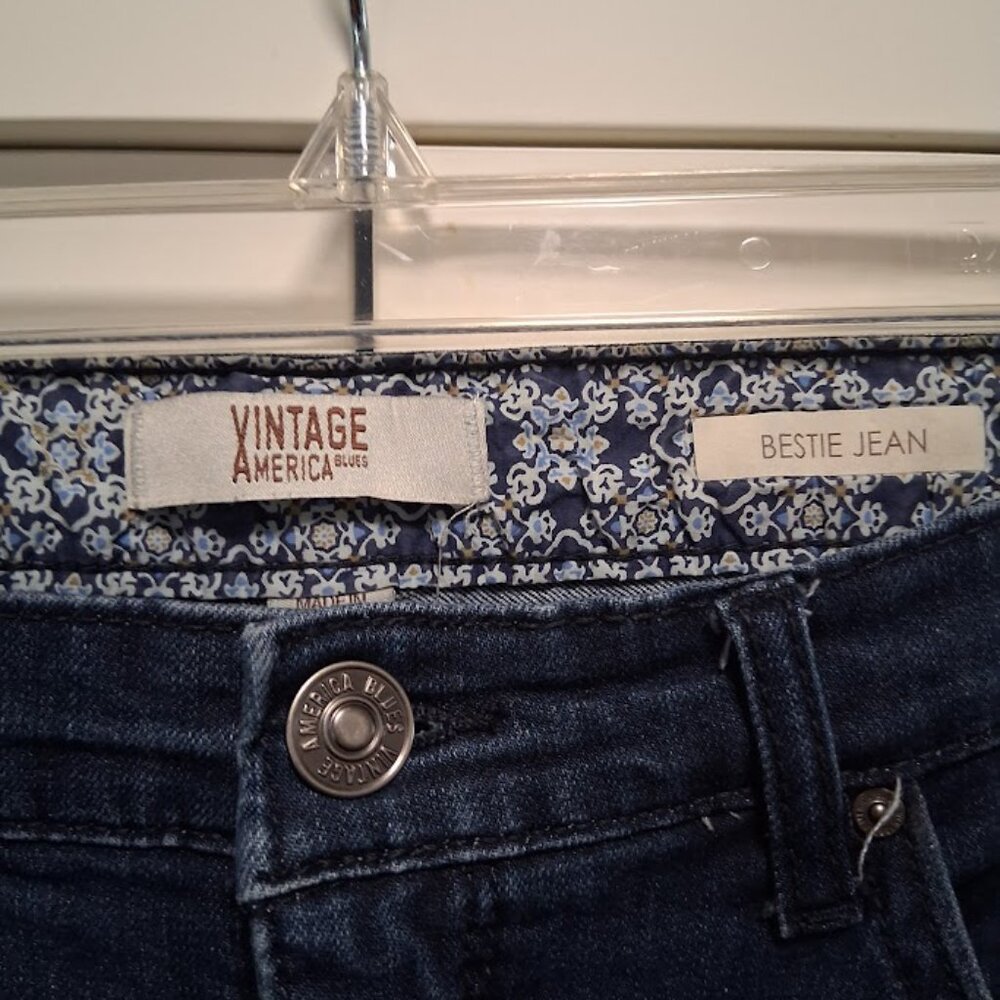 Vintage America Blues Aztec Embroidered Bestie Jeans Sz 10/30 - Picture 3 of 8